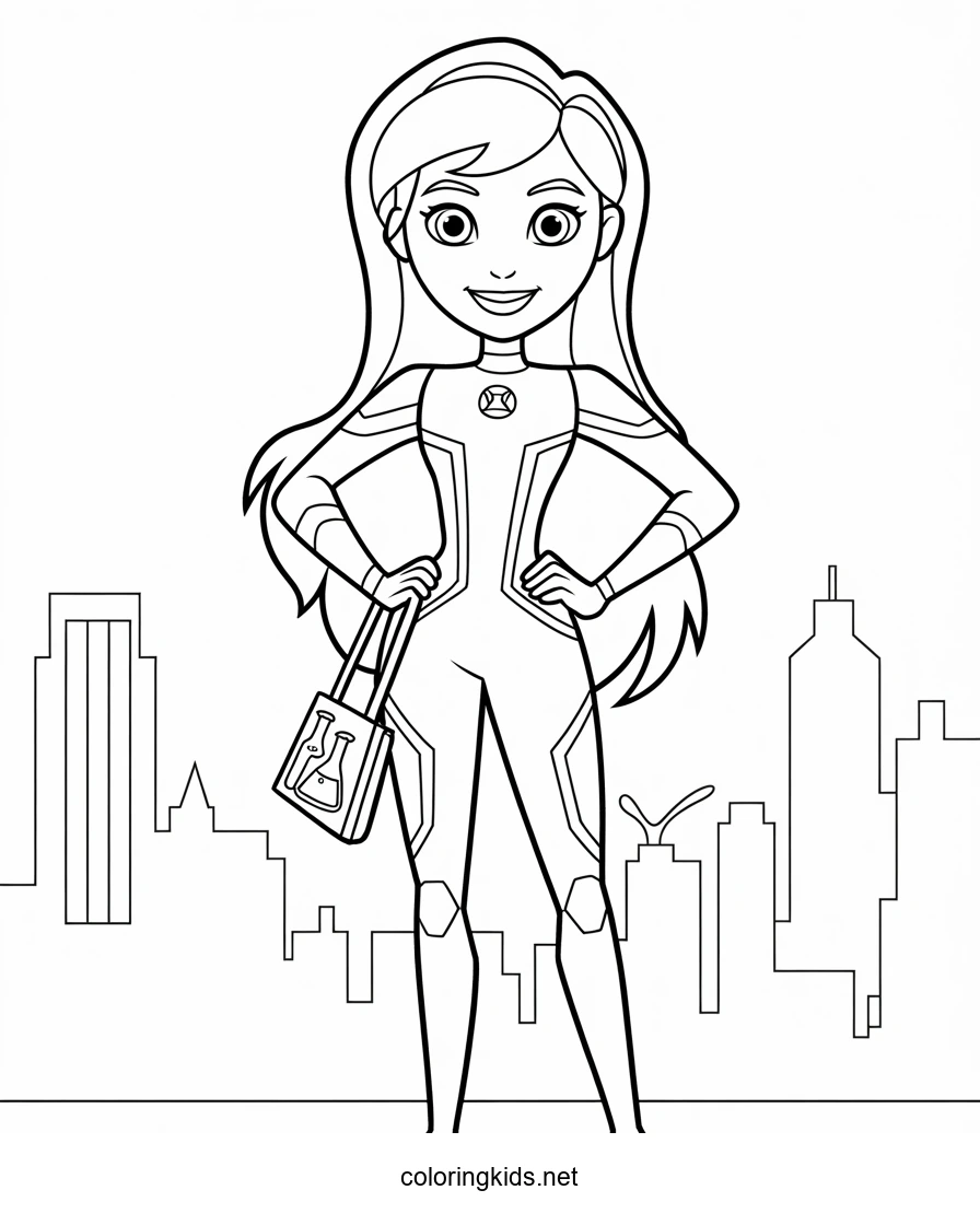 Honey Lemon hero coloring pages for kids, printable…