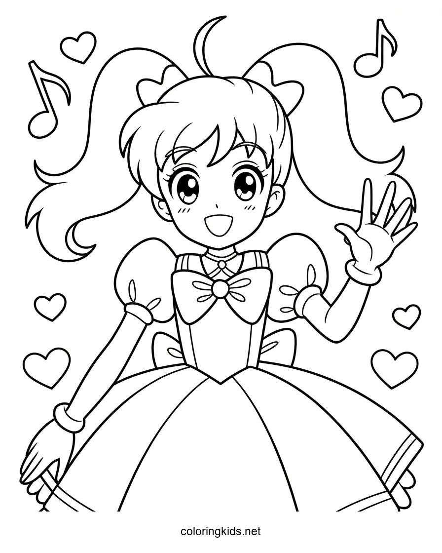 Kilari Characters Anime Coloring Pages for Kids, Printable Free
