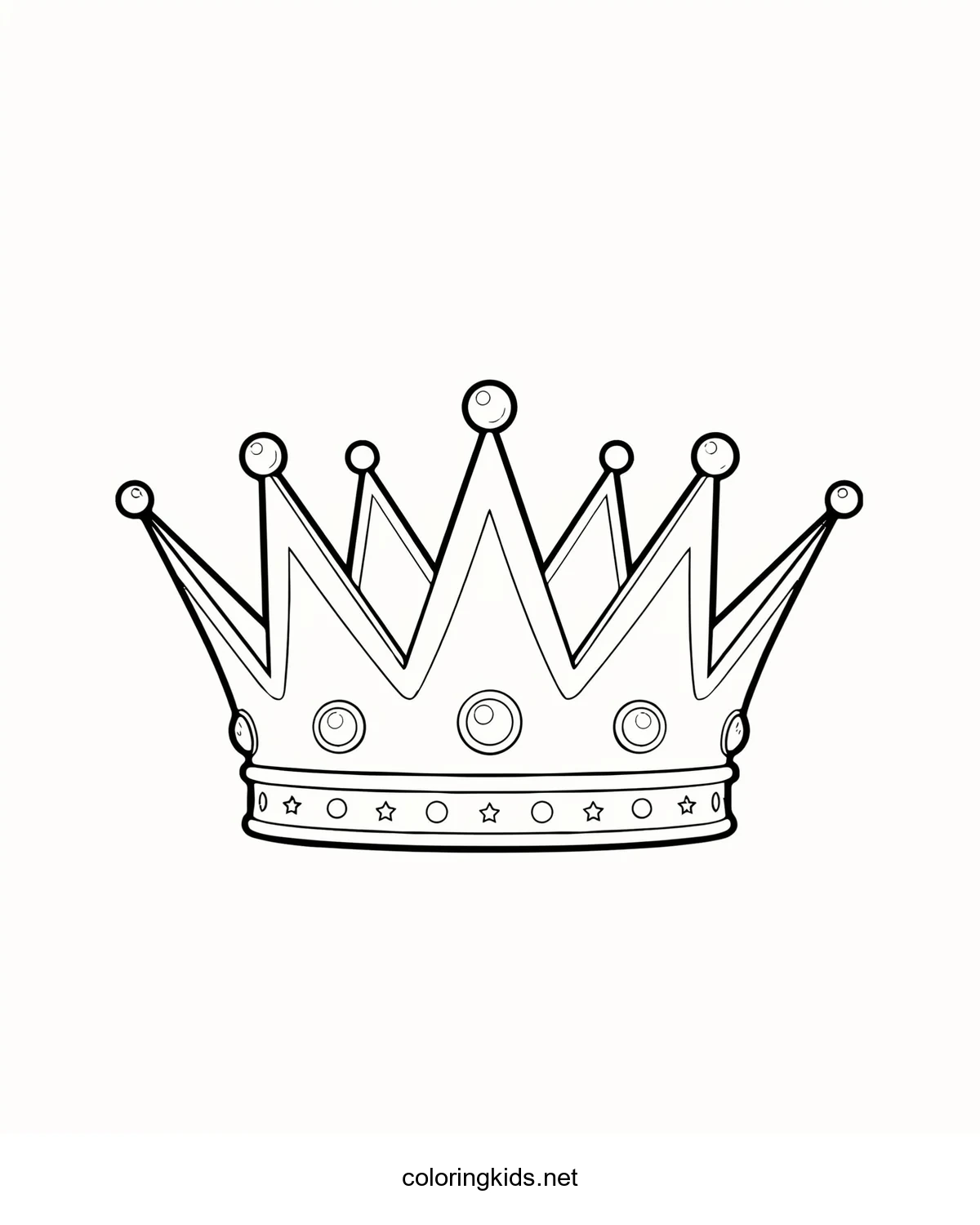 Kings Crown coloring pages for kids, printable free