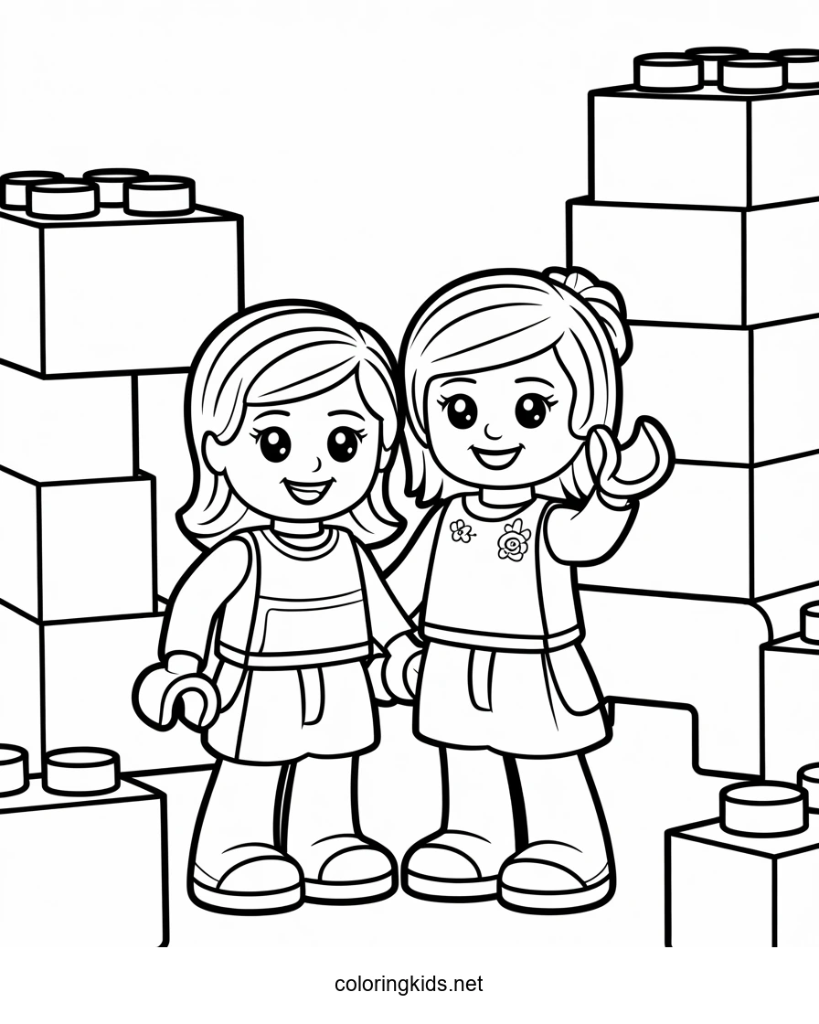 Lego for girls coloring page, printable free. Lego F…