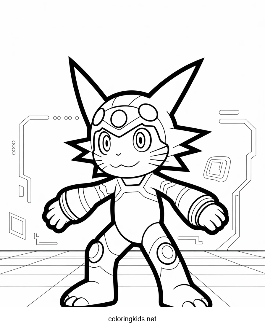 Digimon Coloring Pages for Kids, Printable Free