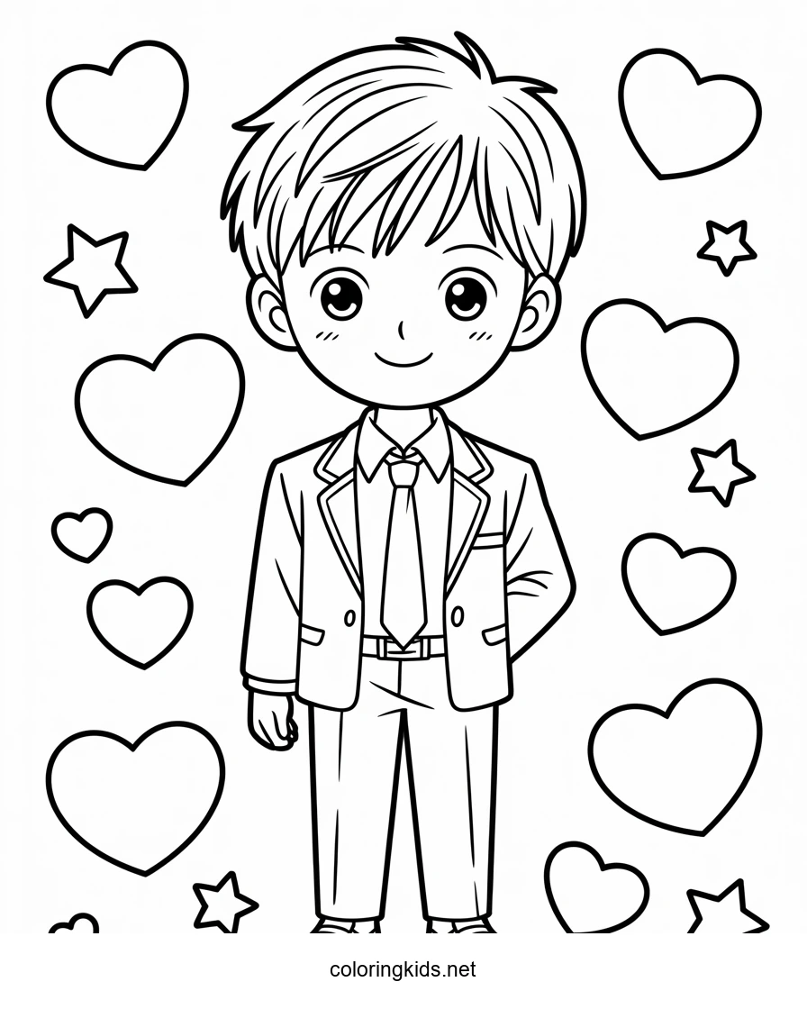 Manga Marmalade boy coloring pages for kids, printable free