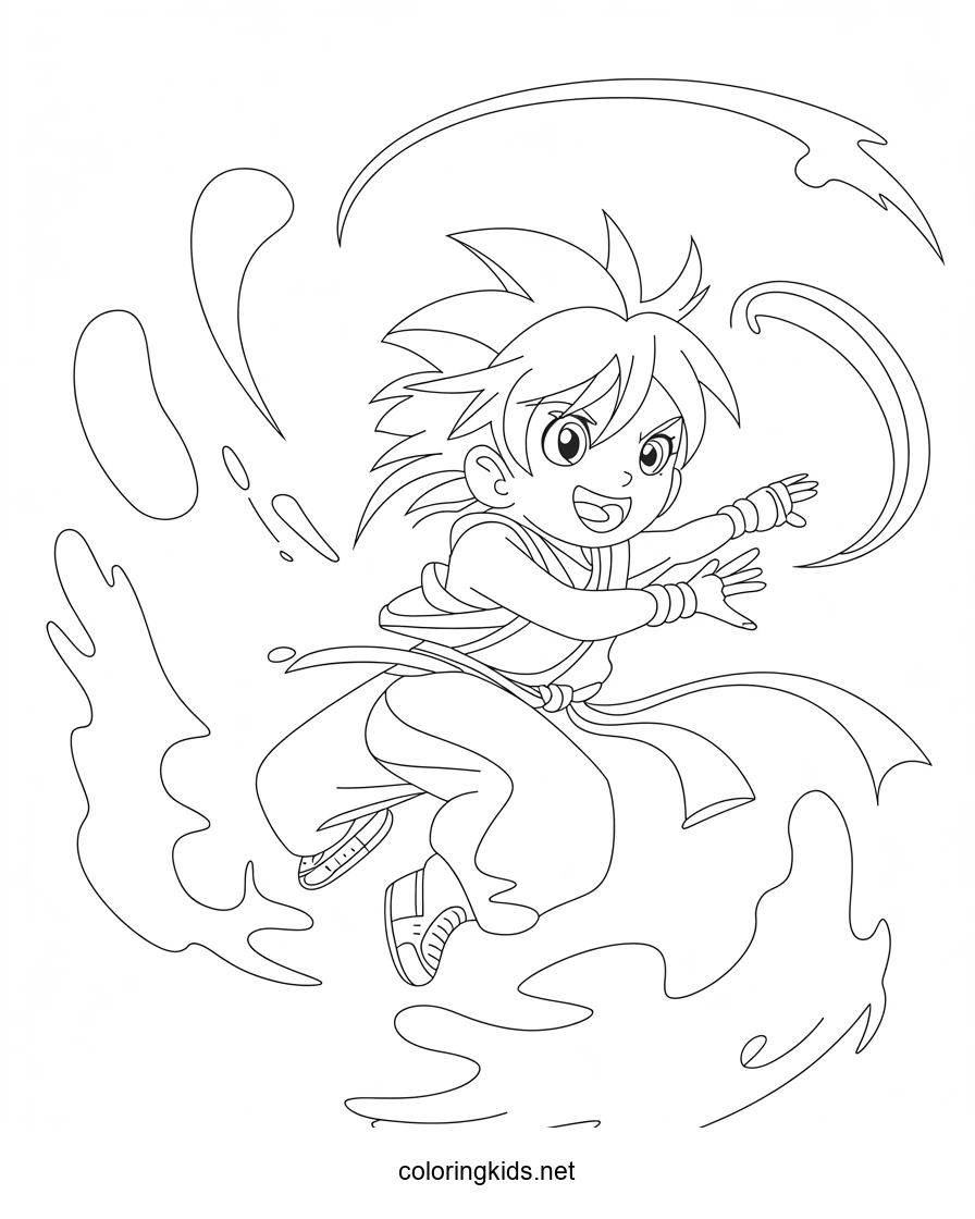 Maya from Redakai anime coloring pages for kids, printable free