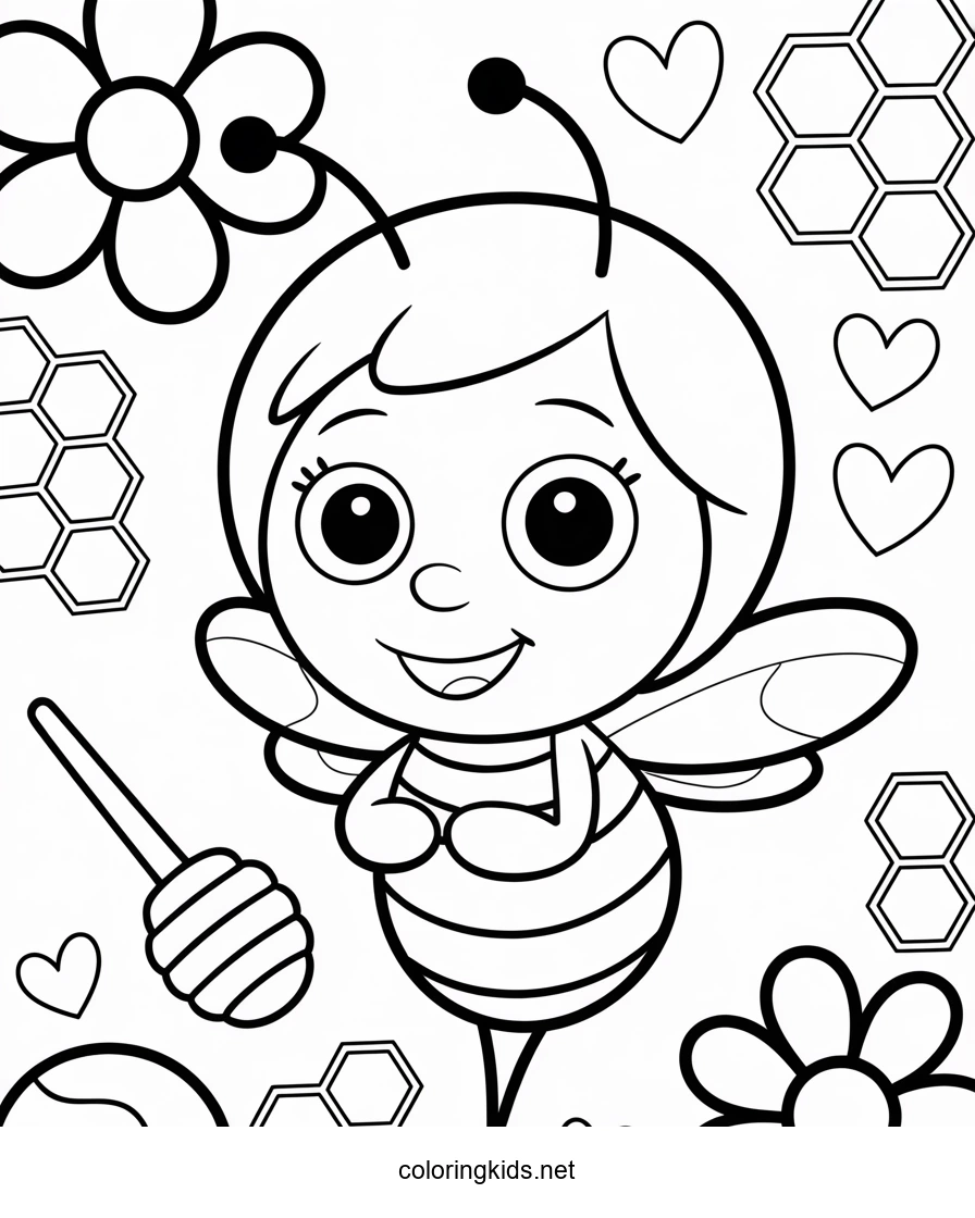 Maya the bee coloring pages for kids nice, printable free