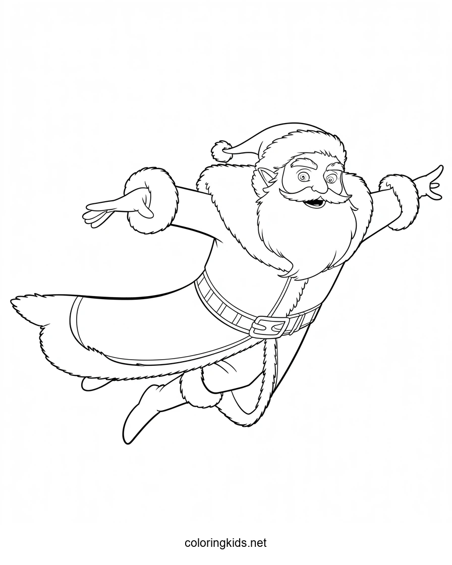 Santa Claus from Rise of the Guardians coloring pages for kids, printable free