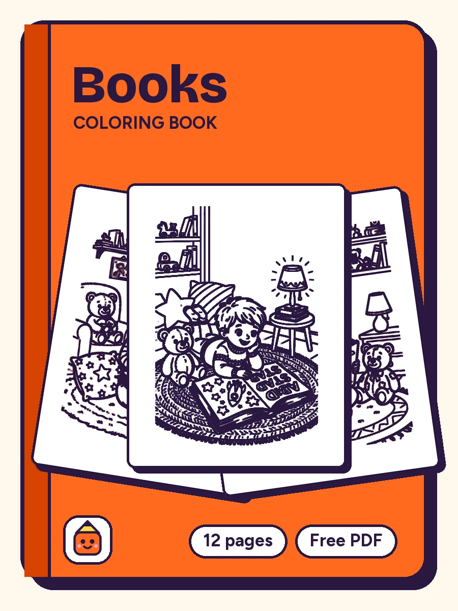 Cover of Books Coloring Book