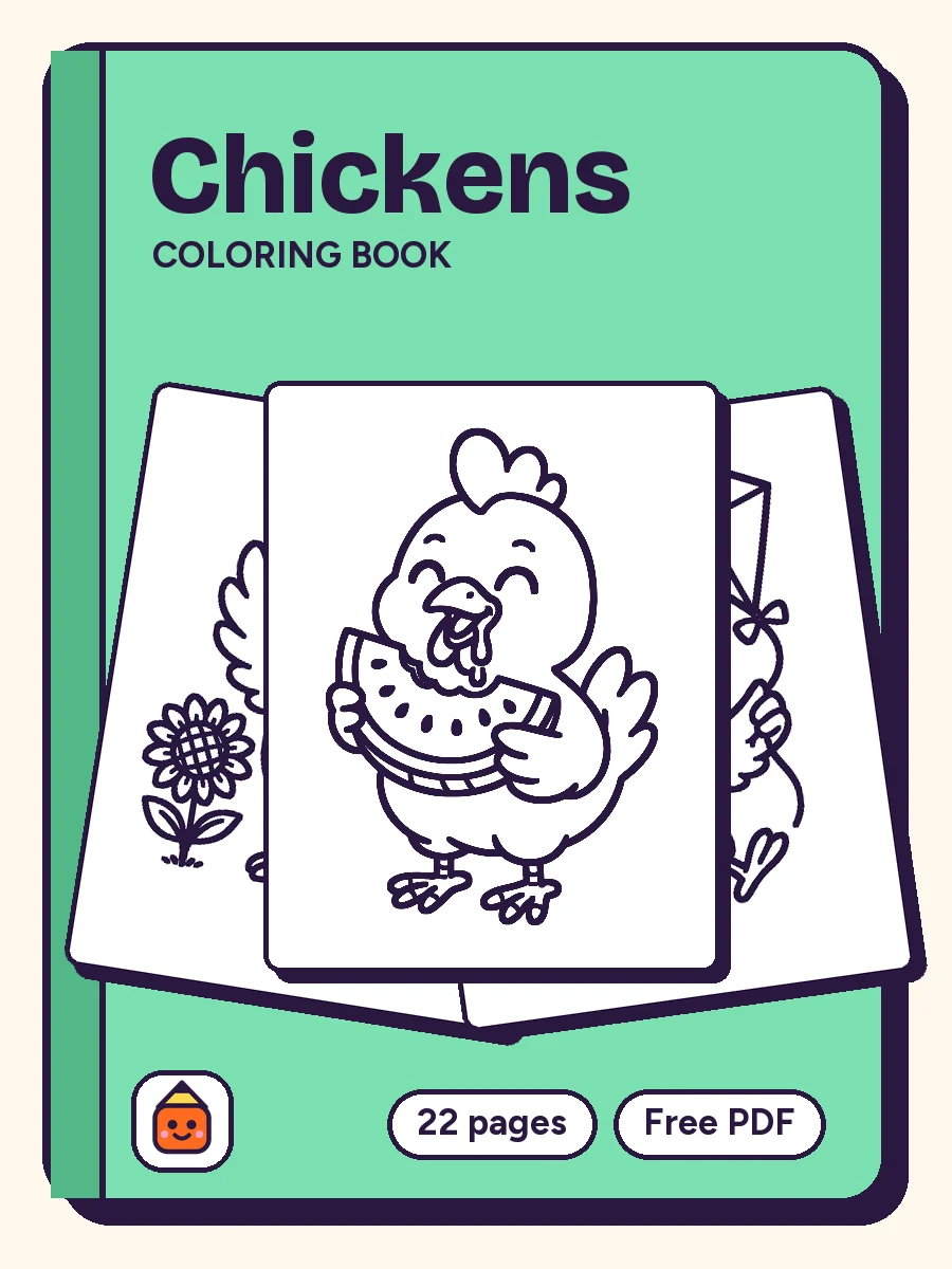 Cover of Chickens Coloring Book