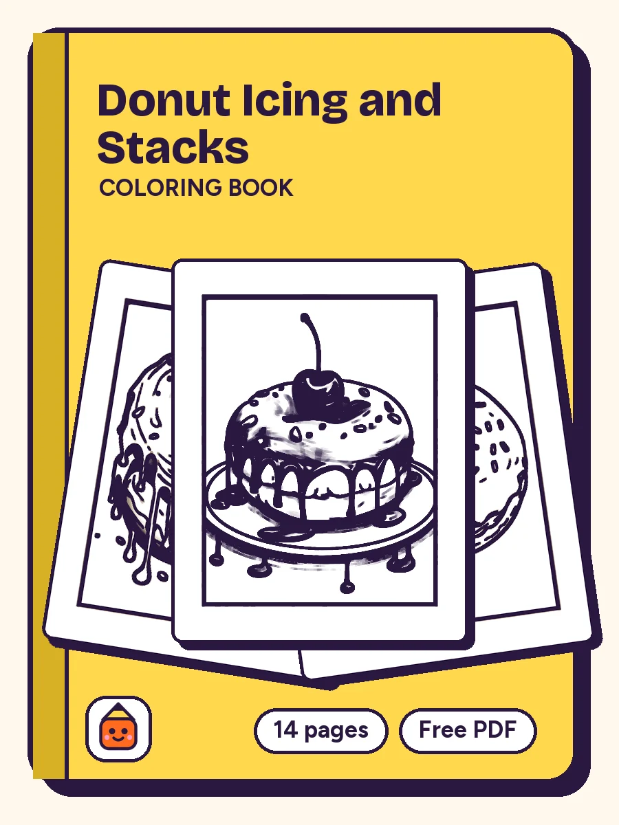 Cover of Donut Icing and Stacks Coloring Book