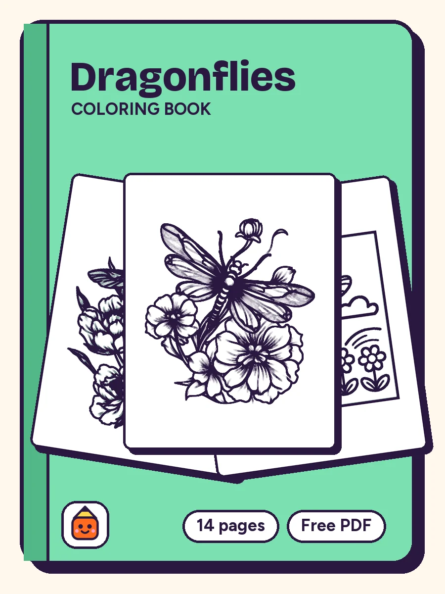 Cover of Dragonflies Coloring Book