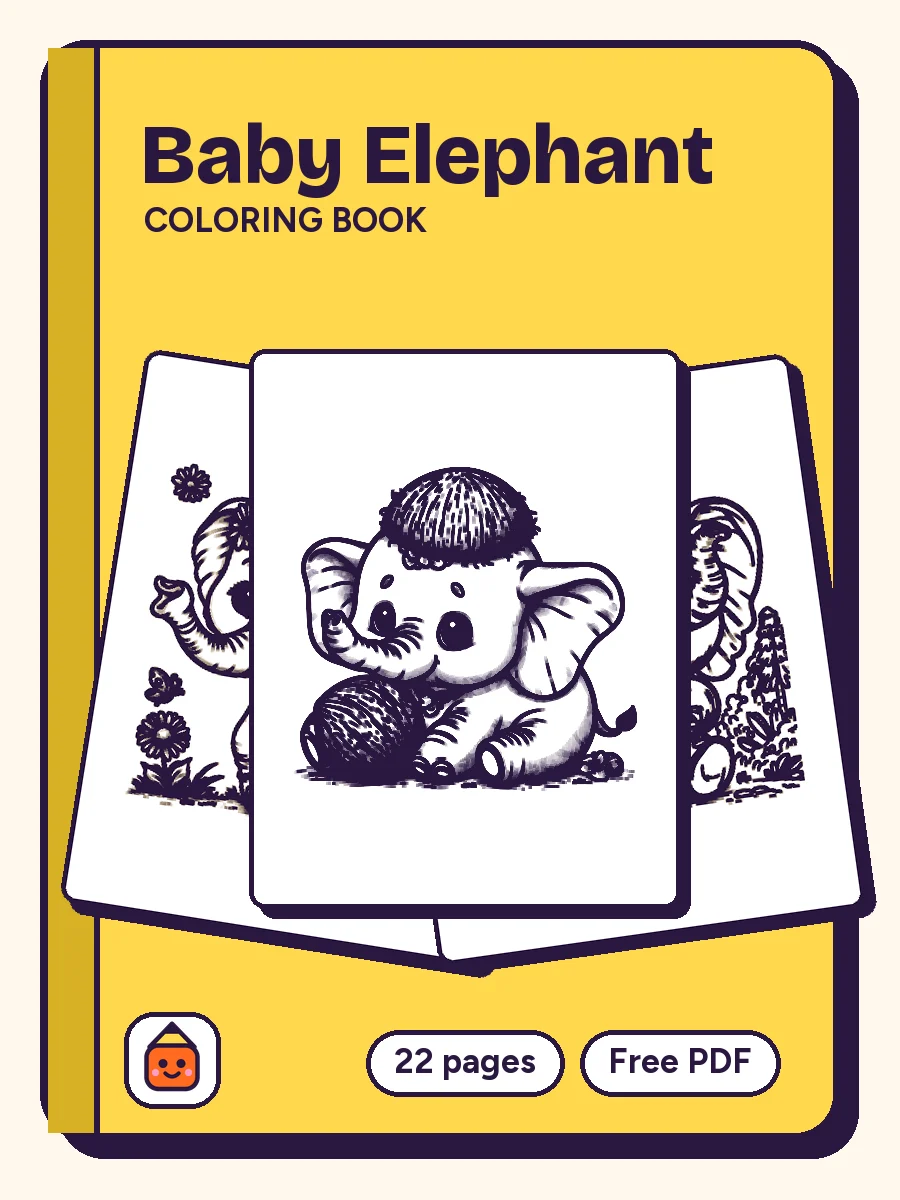Cover of Baby Elephant Coloring Book