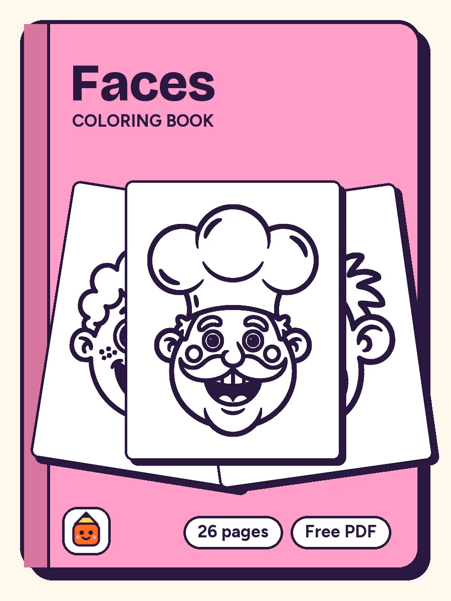 Cover of Faces Coloring Book