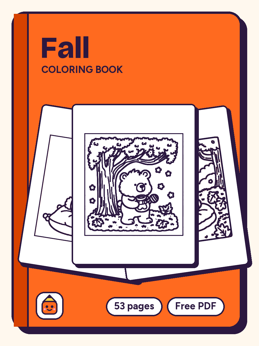 Fall Coloring Book: 53-Page PDF