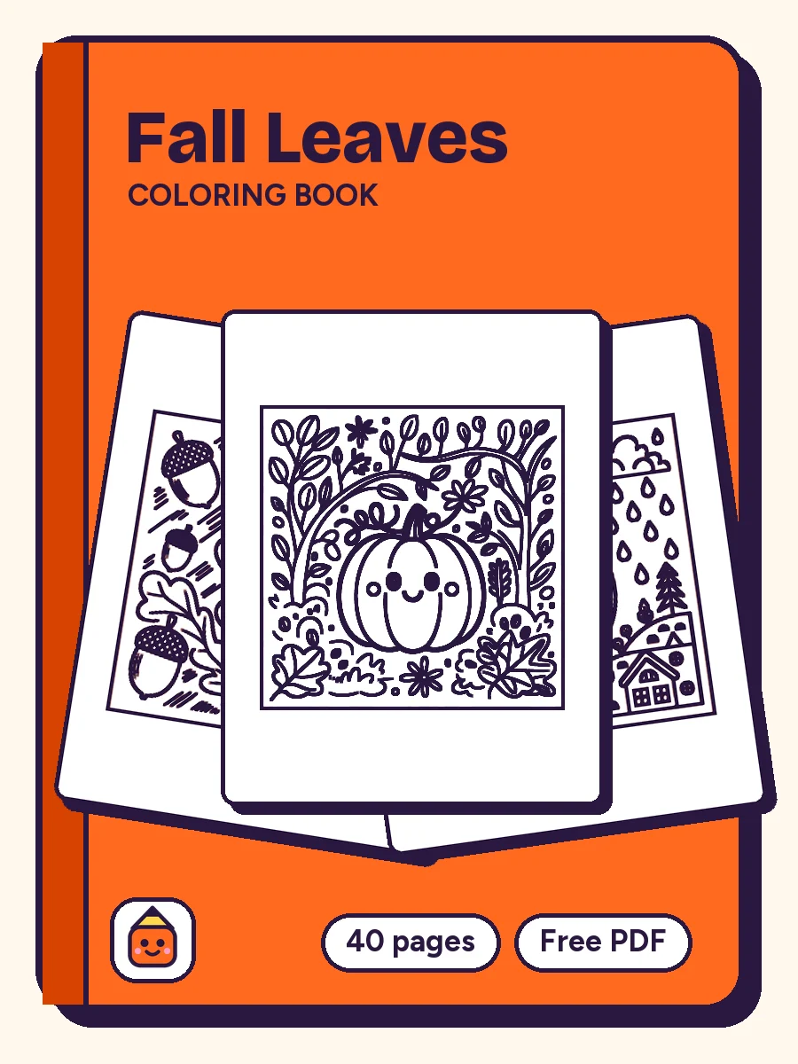 Cover of Fall Leaves Coloring Book