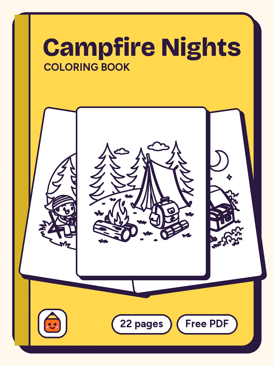 Cover of Campfire Nights Coloring Book