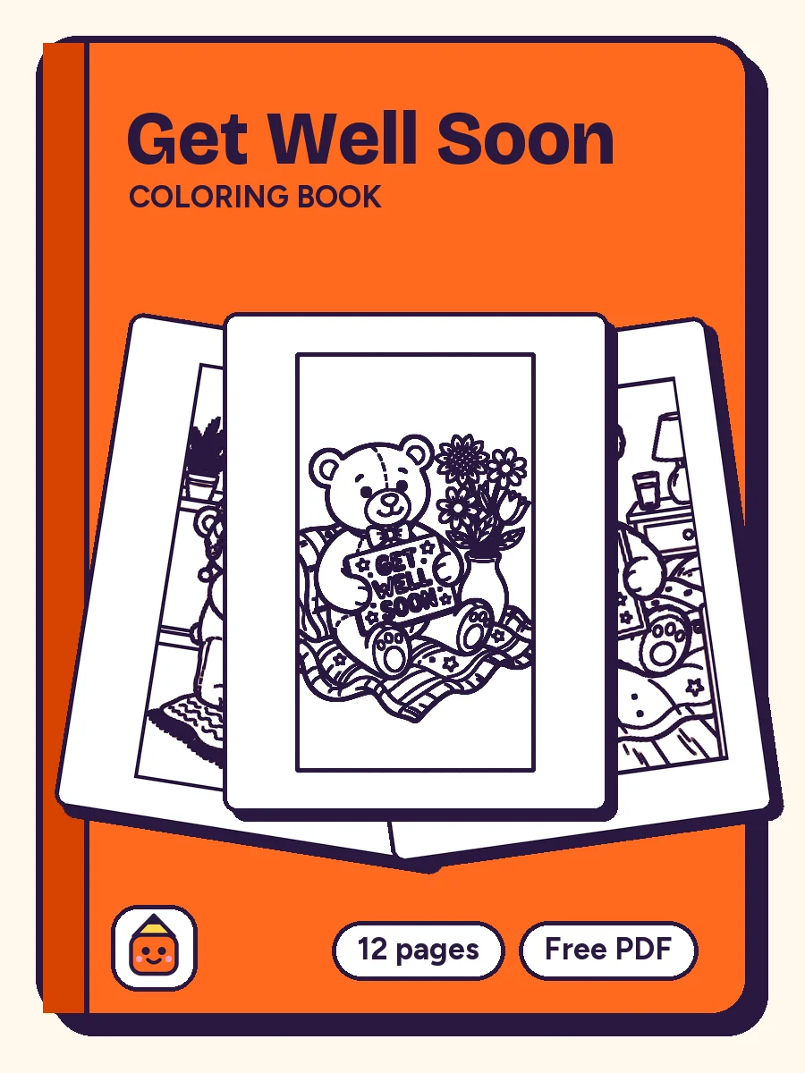 Cover of Get Well Soon Coloring Book