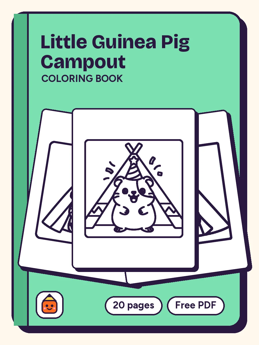 Cover of Little Guinea Pig Campout Coloring Book