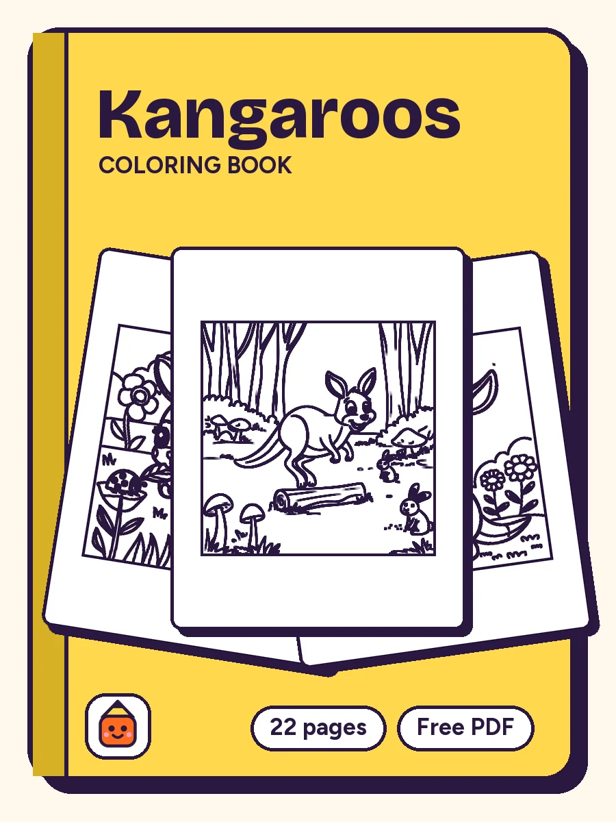 Cover of Kangaroos Coloring Book