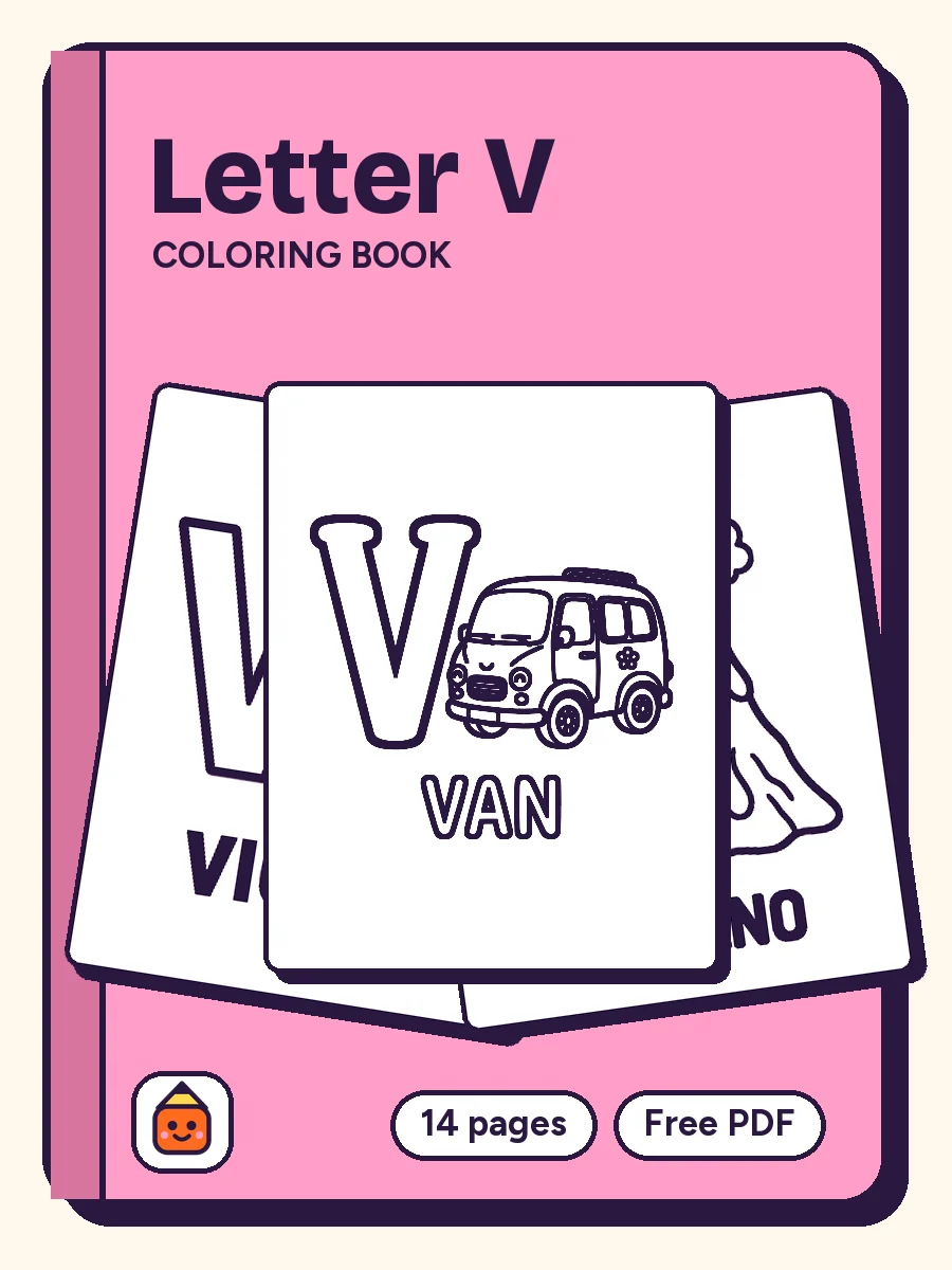 Cover of Letter V Coloring Book