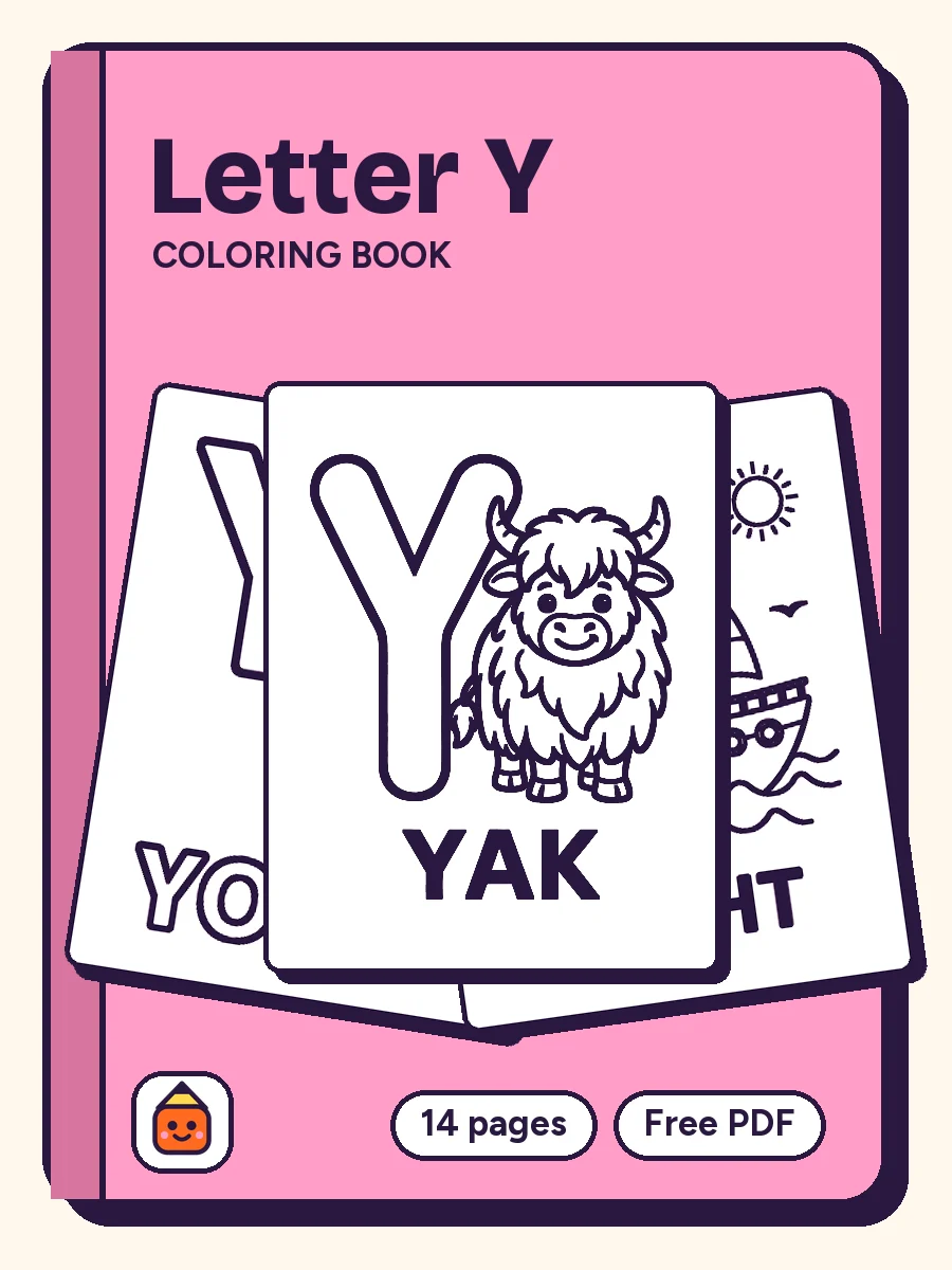 Cover of Letter Y Coloring Book
