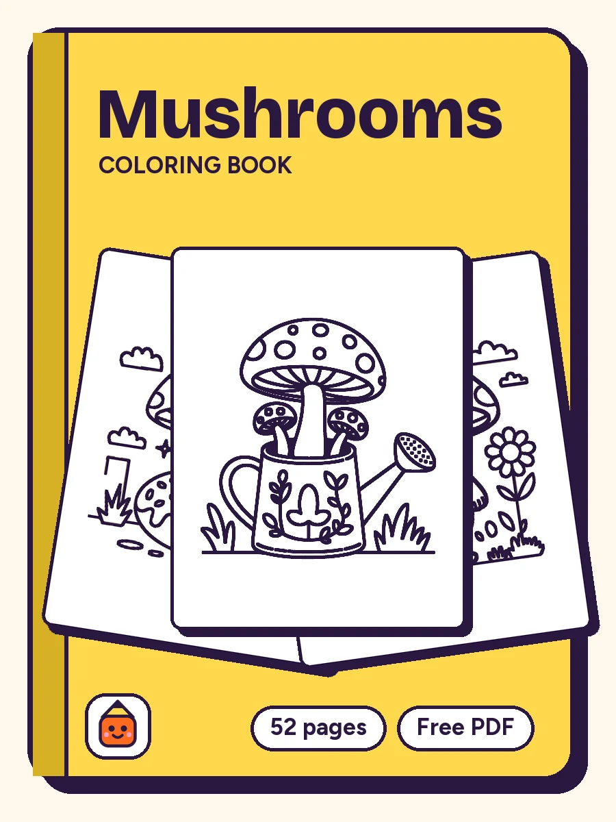 Cover of Mushrooms Coloring Book
