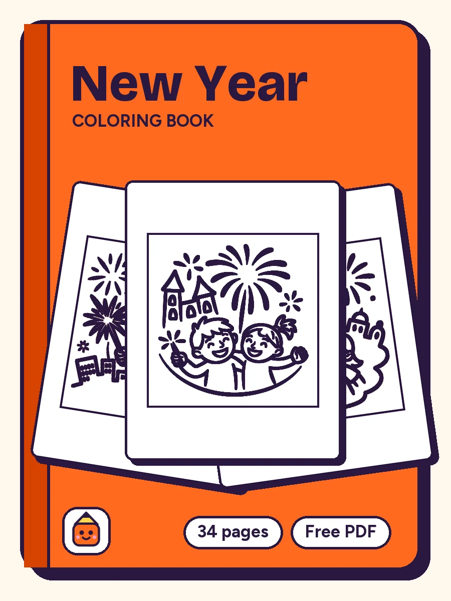 Cover of New Year Coloring Book