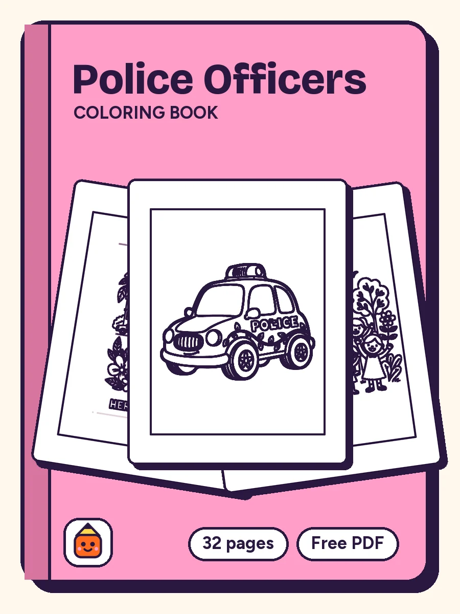 Cover of Police Officers Coloring Book