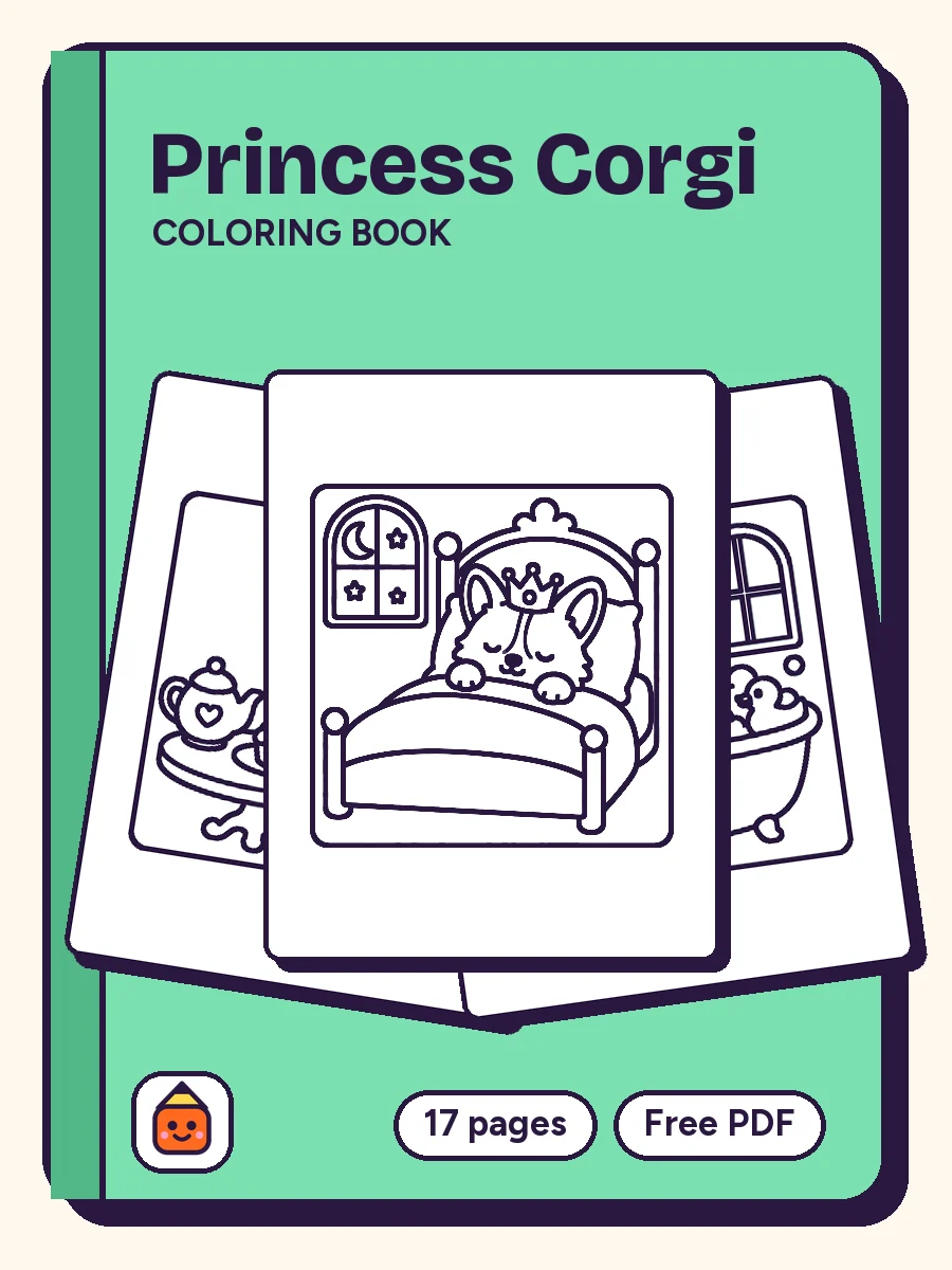Cover of Princess Corgi Coloring Book