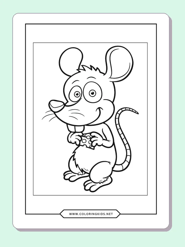 Round-eared rat holding a snack