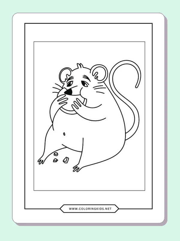 Smiling rat in profile