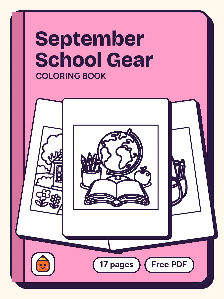 Cover of September School Gear Coloring Book