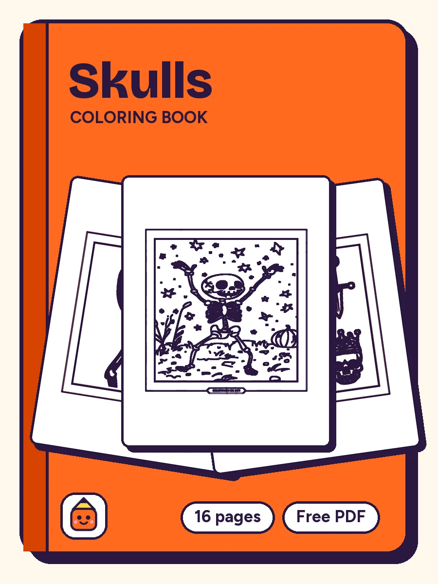Cover of Skulls Coloring Book