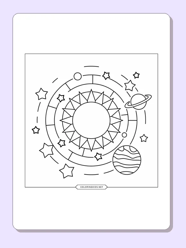 Sun and planets in orbit rings