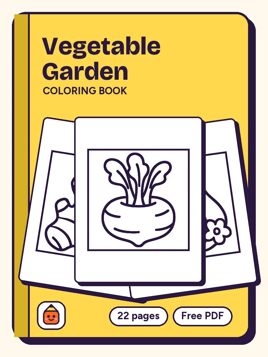 Cover of Vegetable Garden Coloring Book
