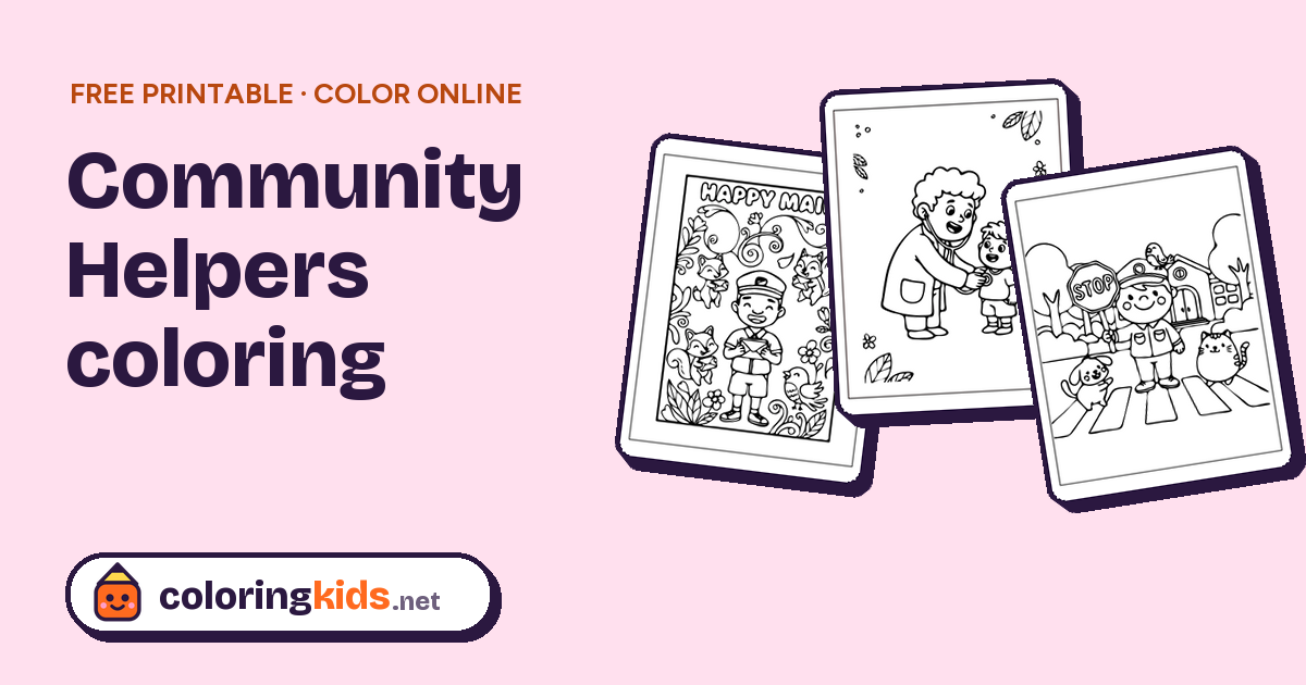 20 Community Helpers Coloring Pages: At Work | ColoringKids.net