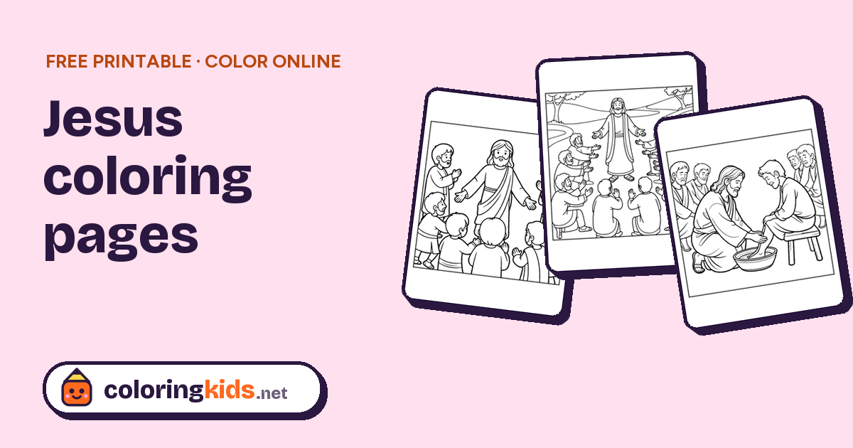 Jesus Coloring Pages: 16 Bible Story Scenes | ColoringKids.net