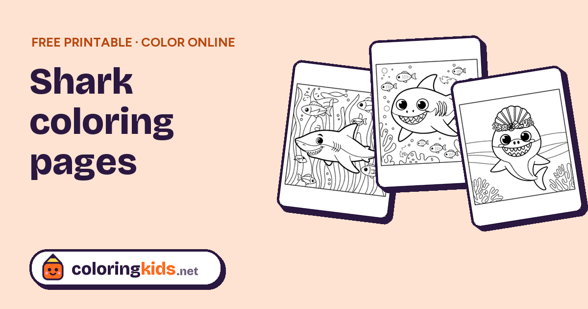 55 Shark Coloring Pages: Bold Ocean Fun | ColoringKids.net