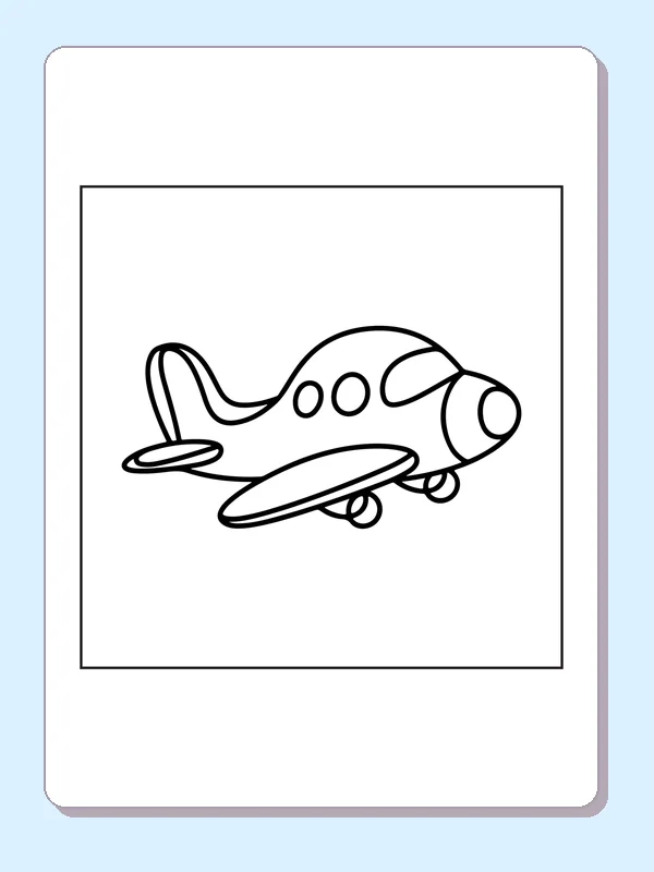 Striped Propeller Airplane airplane coloring page, black and white line art to print or color online