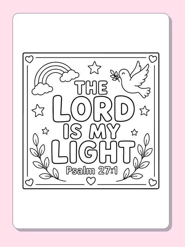 Black and white printable the lord bless you with stars coloring sheet