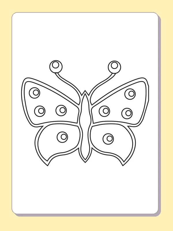 Drawing Ideas Roses Using Number Butterfly Flying above Three Flowers coloring page | ColoringKids.net