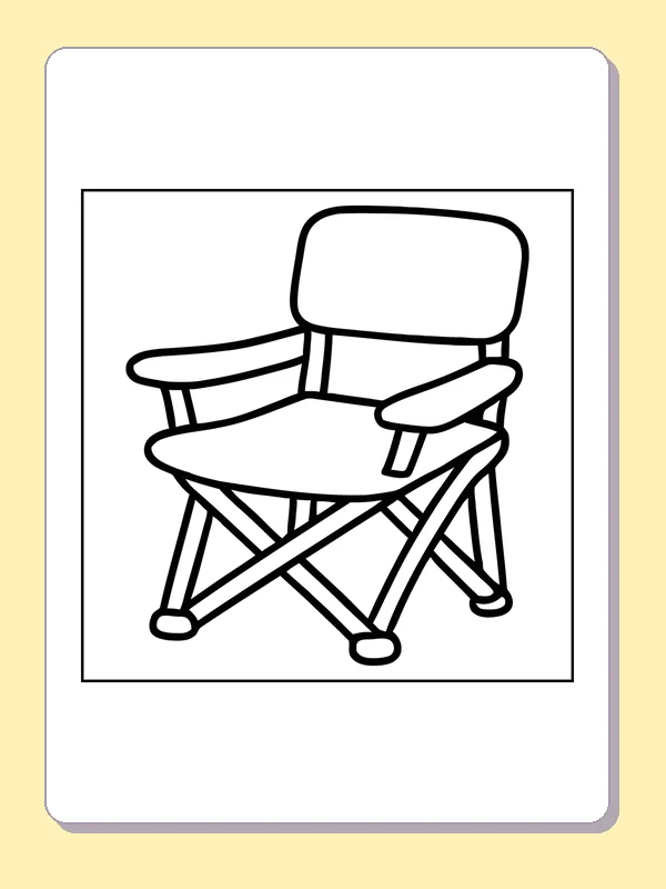 Folding camping chair with arms and crossed support legs
