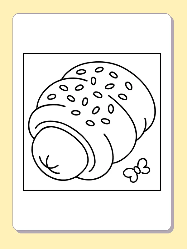 Two soft crescent-shaped pastries with scattered decorative marks