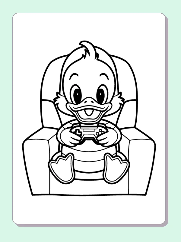Drawing Ideas Roses Using Number Duck Playing A Guitar coloring page | ColoringKids.net