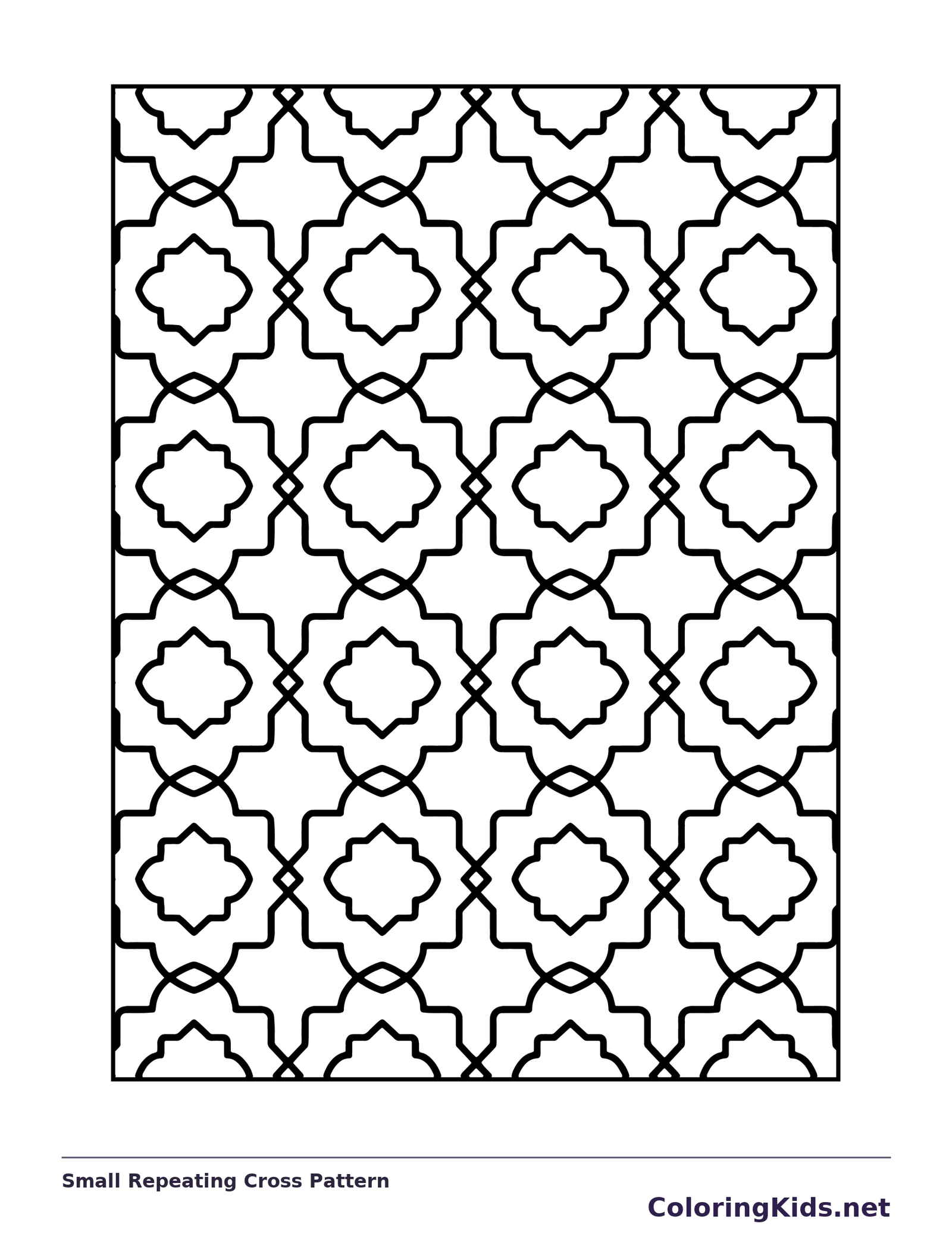 Black-and-white printable small repeating cross pattern pattern