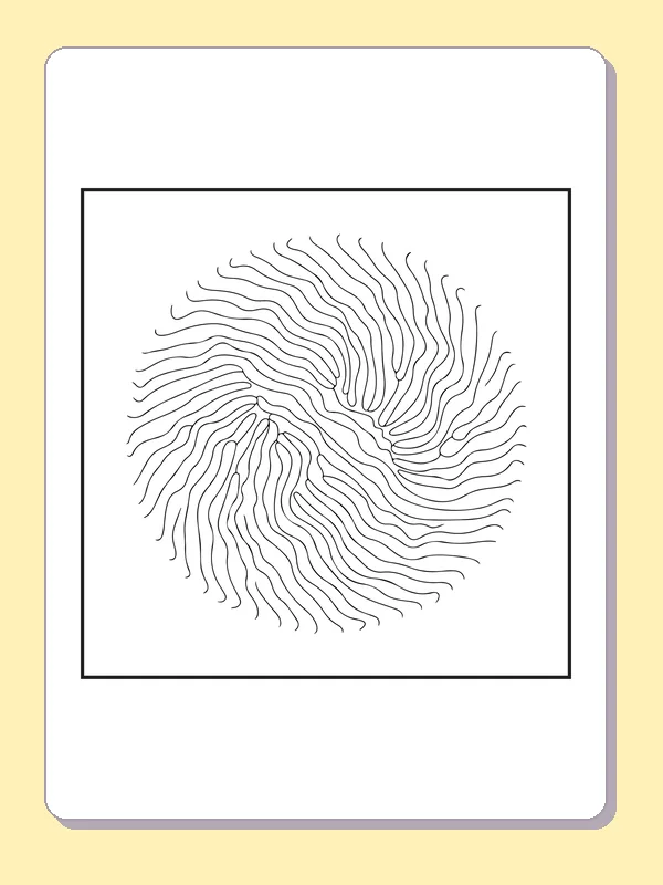 Black and white printable fine whirlpool lines coloring sheet