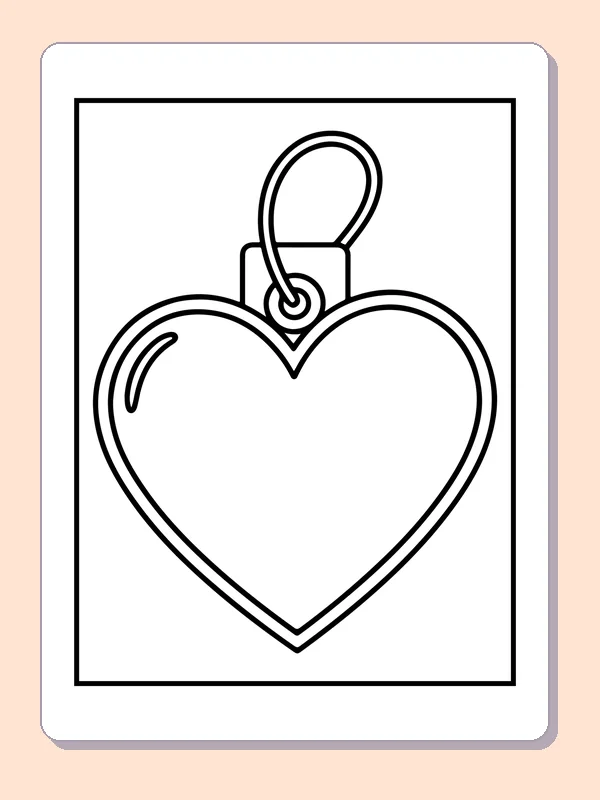 Heart-shaped pendant with hanging loop