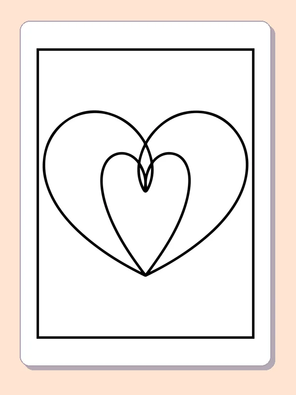 Overlapping large hearts around smaller heart