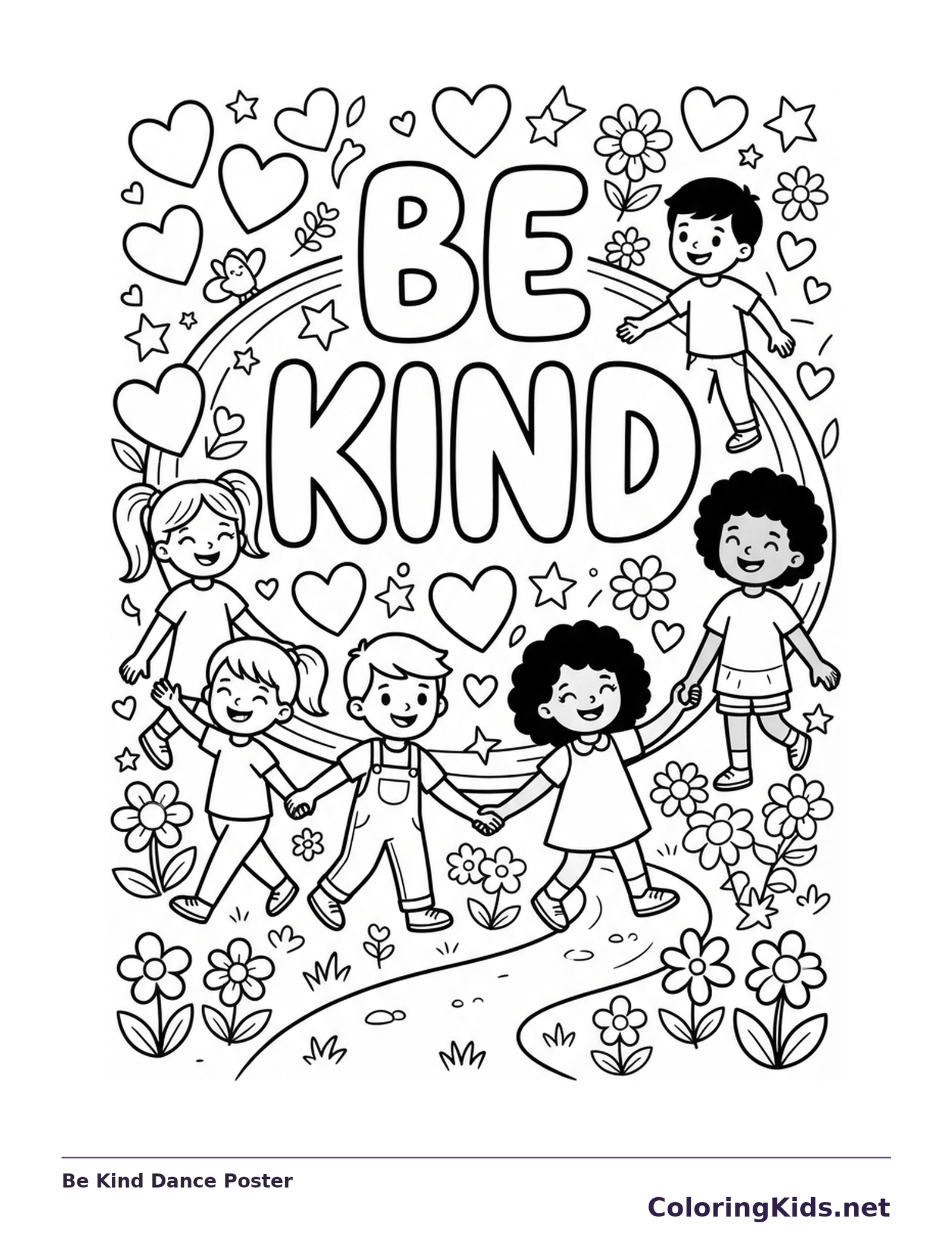 Be Kind Dance Poster coloring page | ColoringKids.net