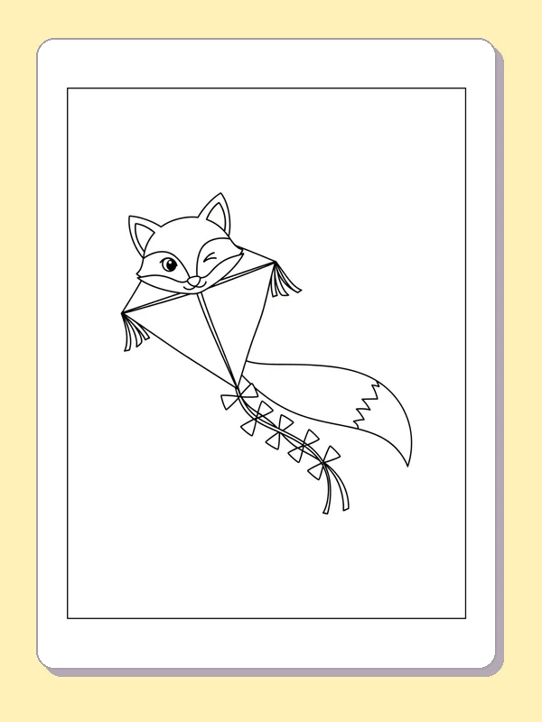 Peacock Kite with Feathered Tail coloring page | ColoringKids.net