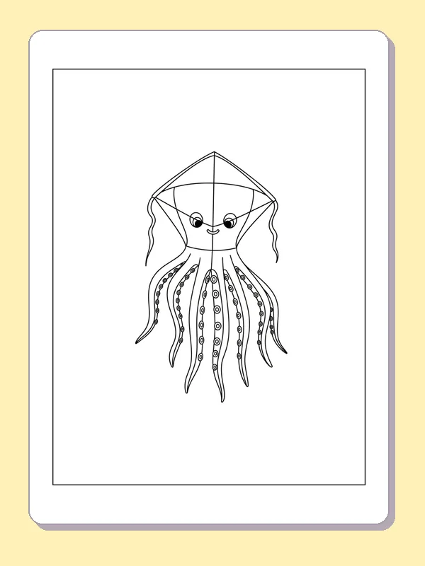 Peacock Kite with Feathered Tail coloring page | ColoringKids.net