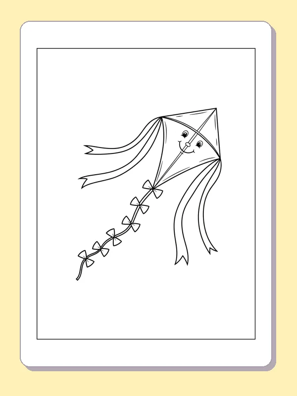 Peacock Kite with Feathered Tail coloring page | ColoringKids.net